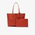 Lacoste Reversible Tote with Pouch Beige/Orange