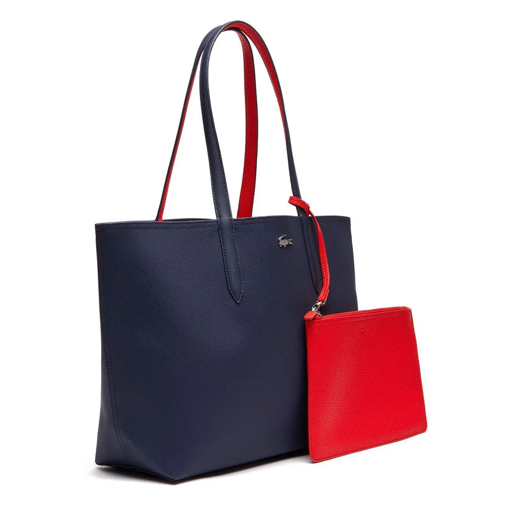 Lacoste Reversible Tote with Pouch Blue/Red