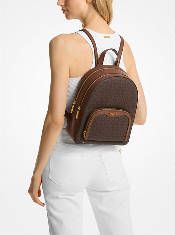 MK Jaycee Medium Logo Backpack Vanilla Bag