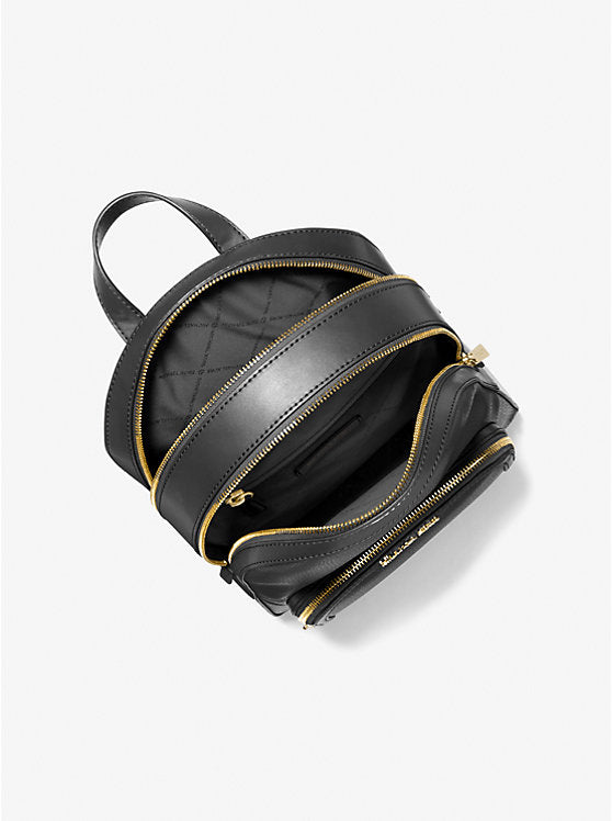MK Jaycee Medium Pebbled Leather Backpack Black Bag
