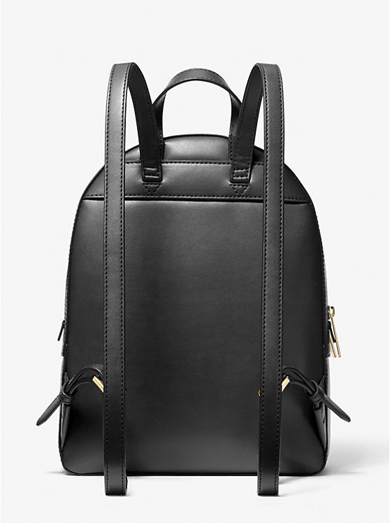 MK Jaycee Medium Pebbled Leather Backpack Black Bag