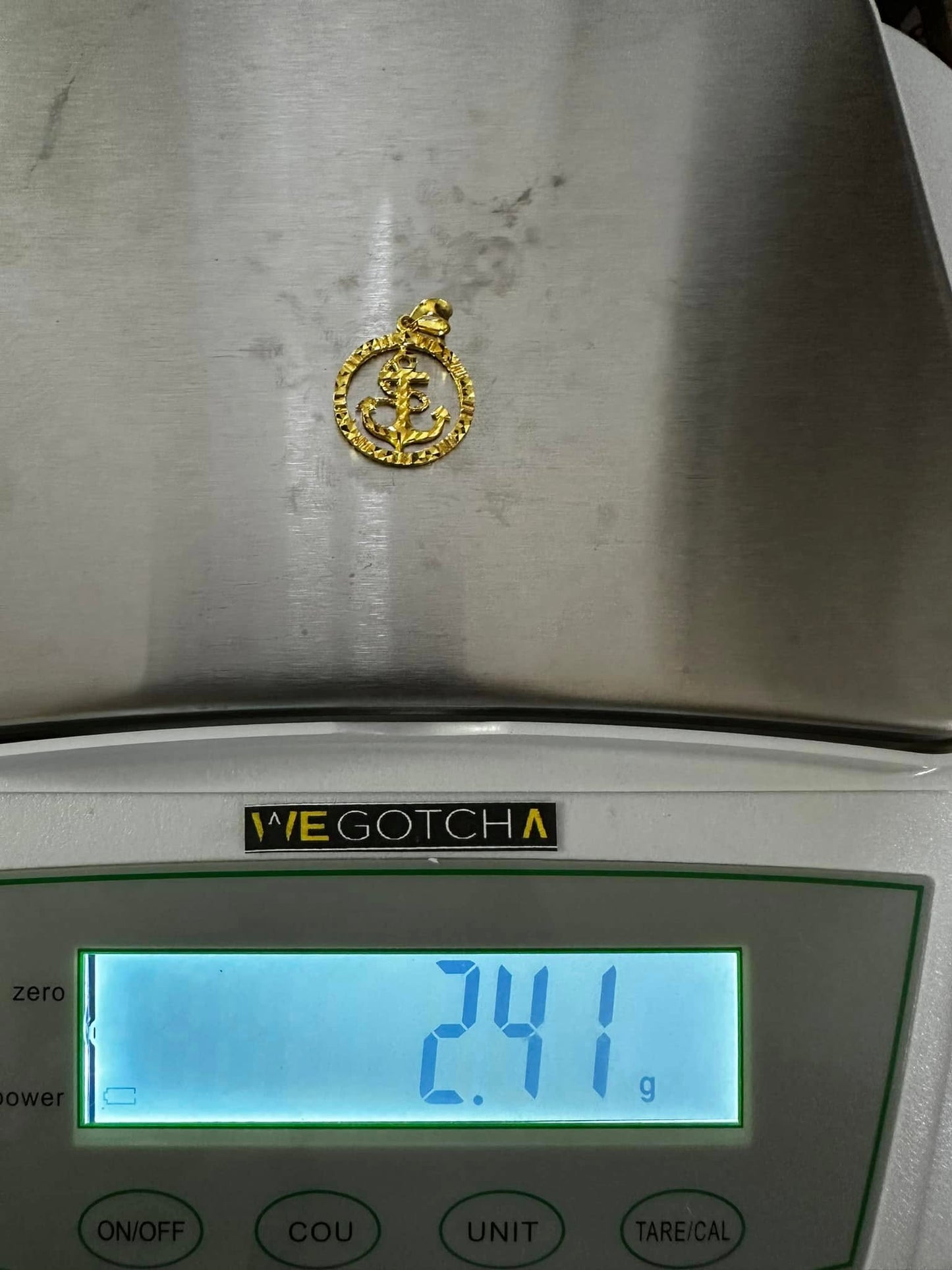 WG02355 P, 21k Saudi Gold Pendant β 2.41 grams