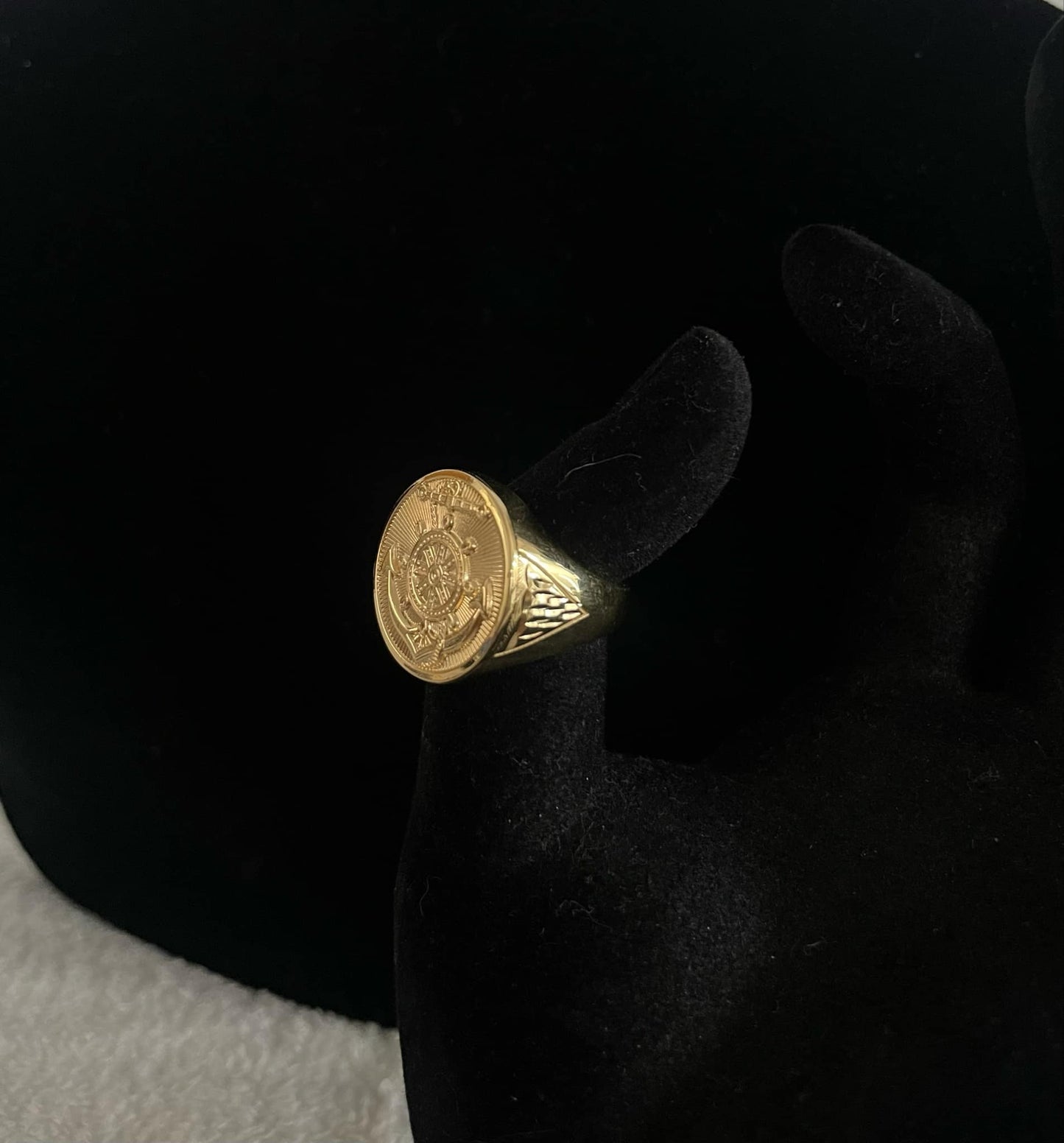 WG03464 R, 18k Saudi Gold Ring – 4.65 grams