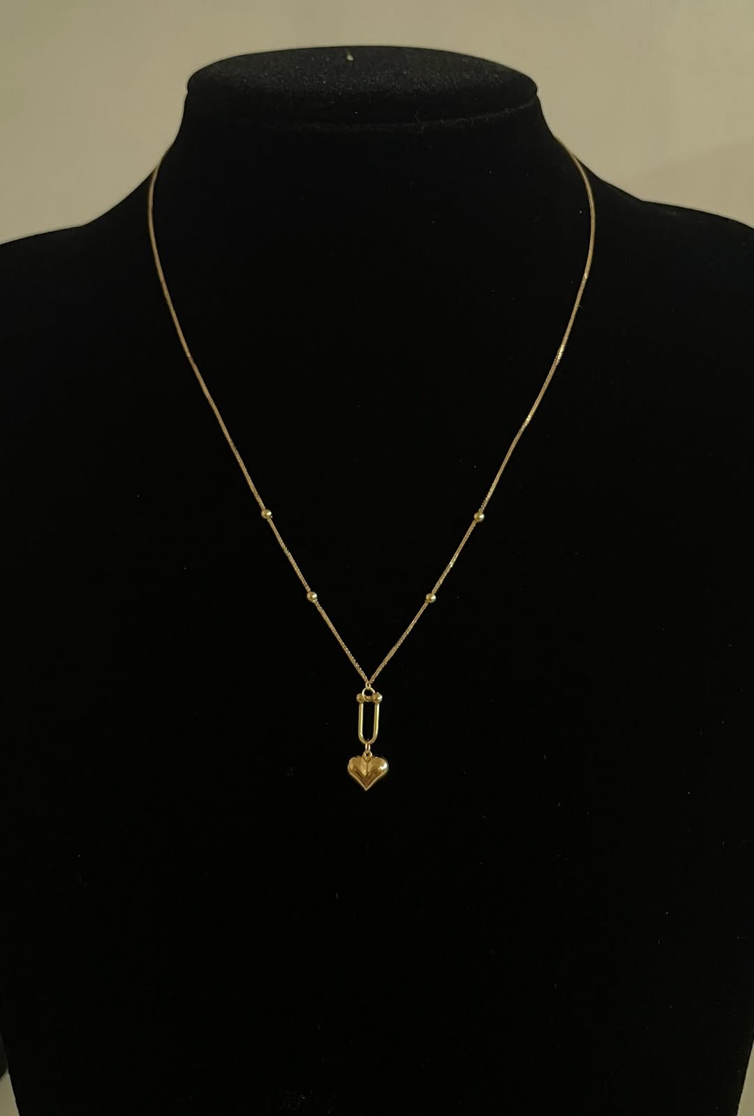 WG003674 18k Saudi Gold Necklace 17.5-19" 1.32g
