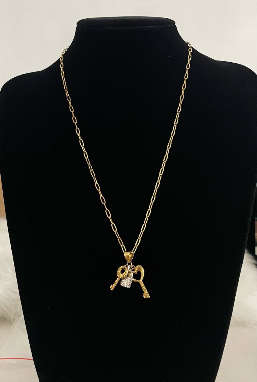 WG003653 18k Saudi Gold Necklace 22" 5.24g