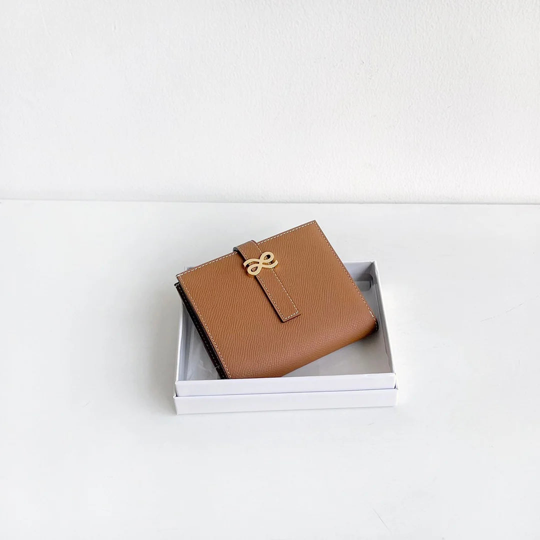 House of Little Bunny TIMELESSNESS SHORT WALLET EPSOM BROWN