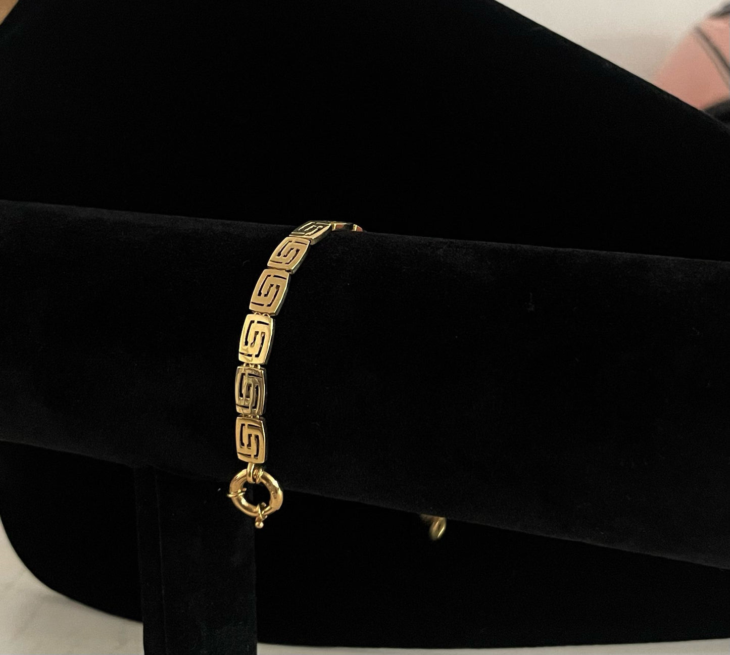 WG003536 18k Saudi Gold Bracelet - size 6.5", 7.57g