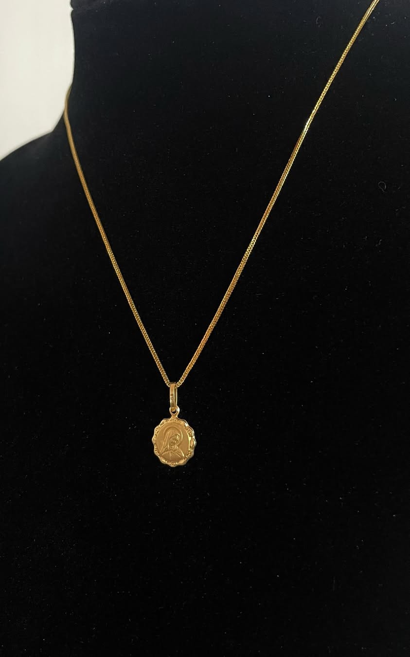 WG003654 18k Saudi Gold Necklace - 18", 1.77g