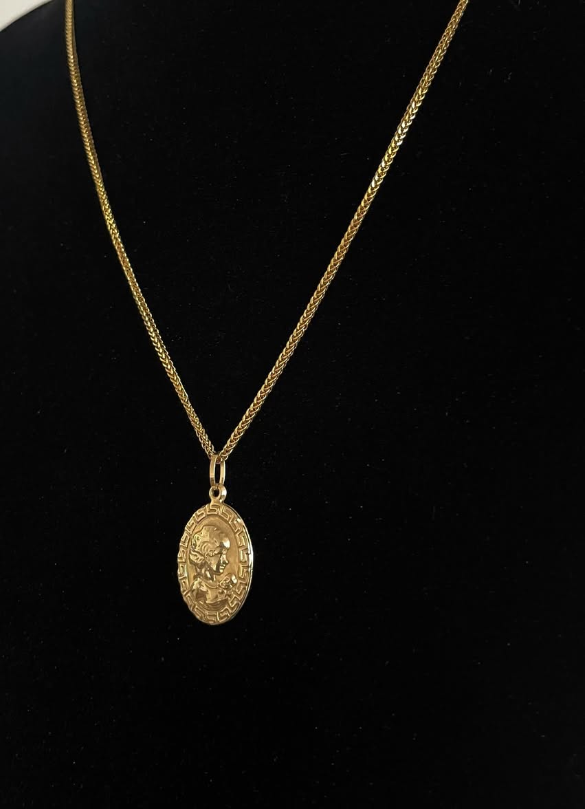 WG003658 18k Saudi Gold Necklace - size 19.5", 4.73g