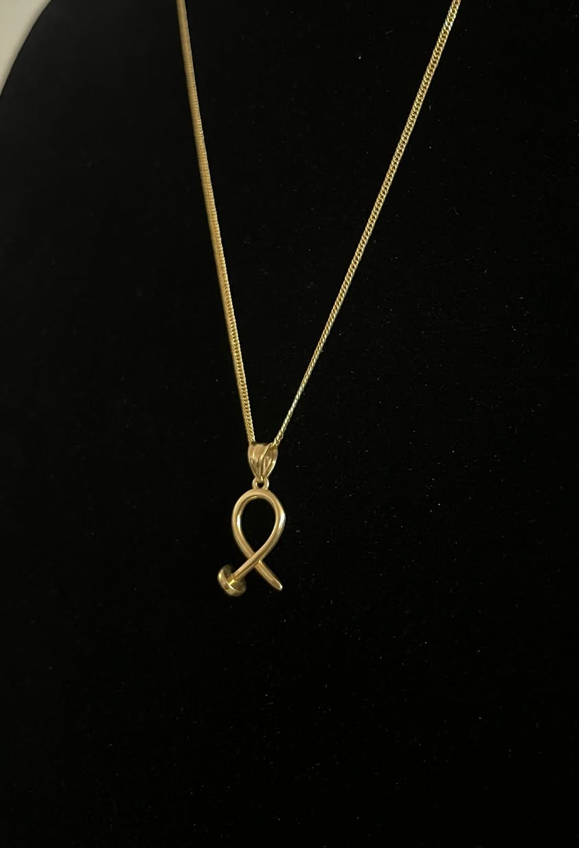 WG003691 18k Saudi Gold Necklace - size 20", 2.43g