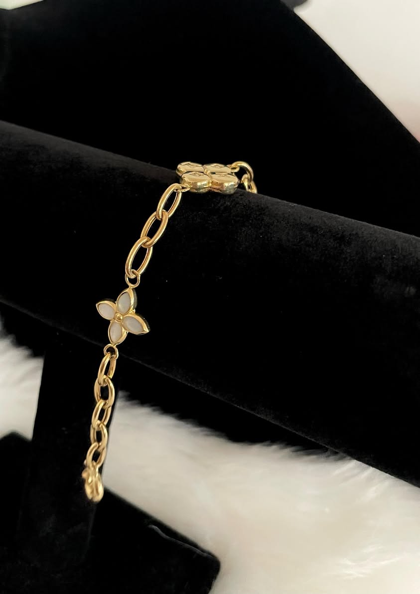 WG003534 18k Saudi Gold Bracelet - 7.5" 7.42g