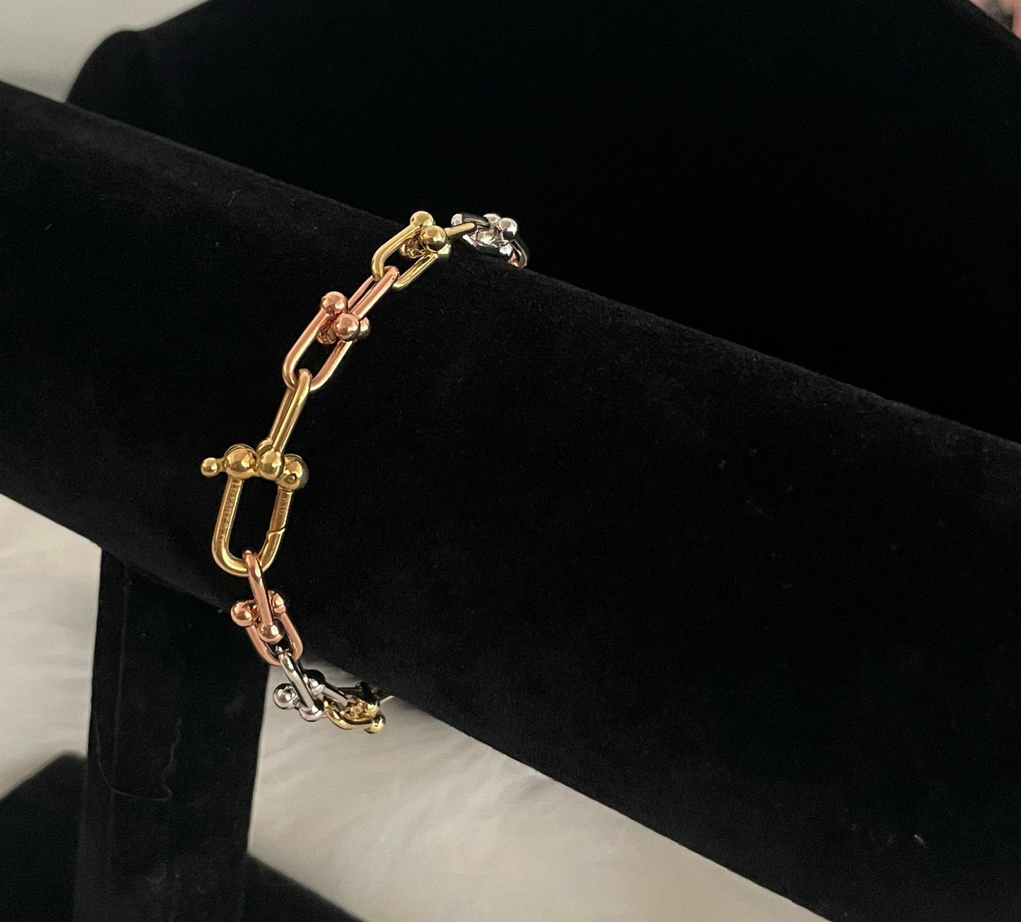 WG003539 18k Saudi Gold Bracelet - 7.5" 7.64g