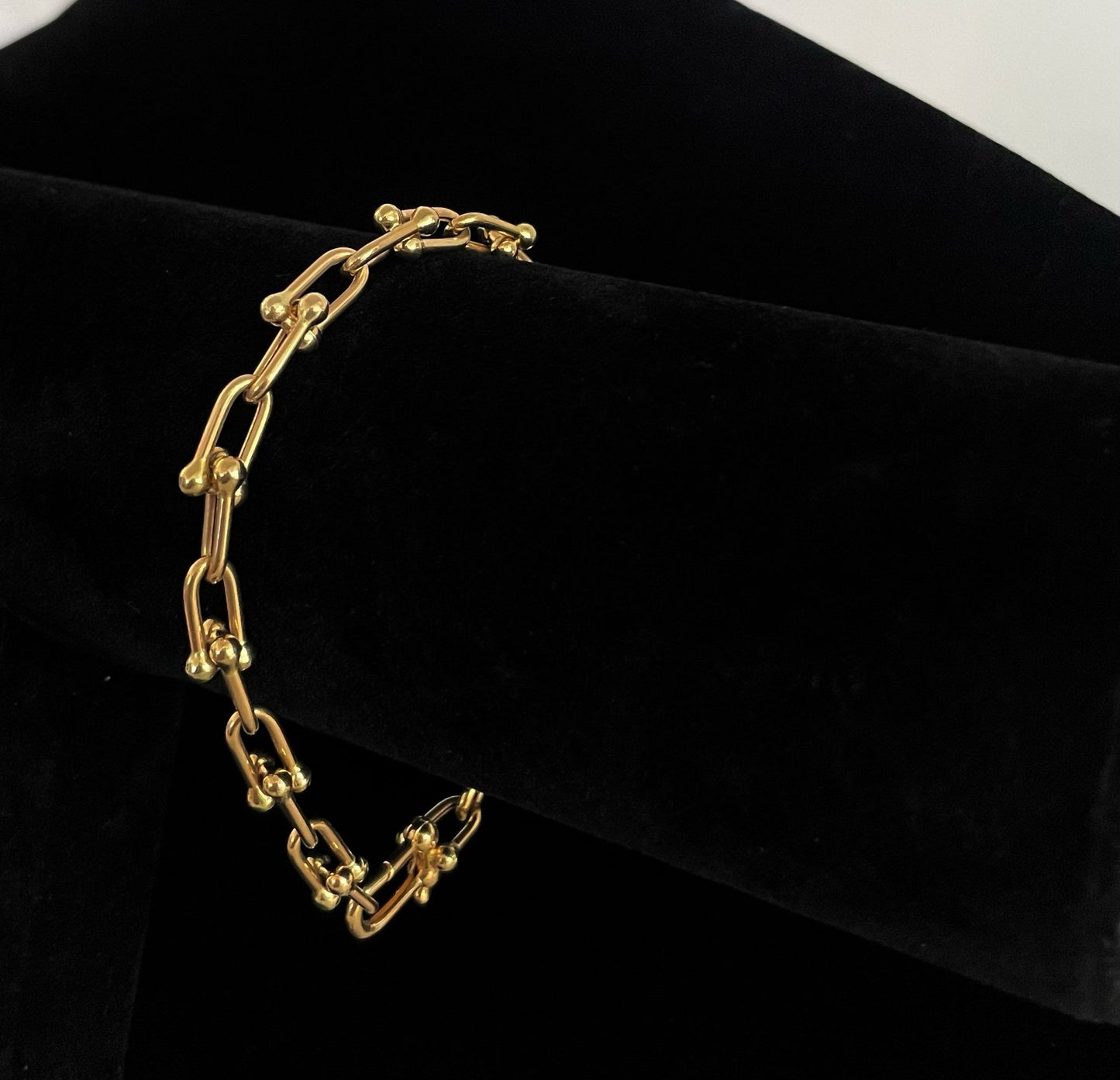 WG003538 18k Saudi Gold Bracelet 8" 7.44g