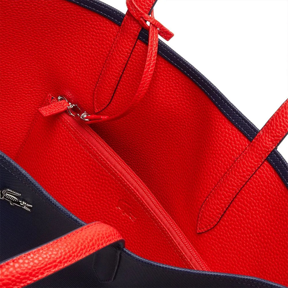 Lacoste Reversible Tote with Pouch Blue/Red