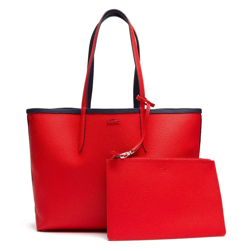 Lacoste Reversible Tote with Pouch Blue/Red