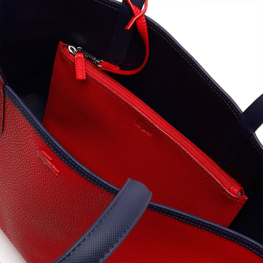 Lacoste Reversible Tote with Pouch Blue/Red