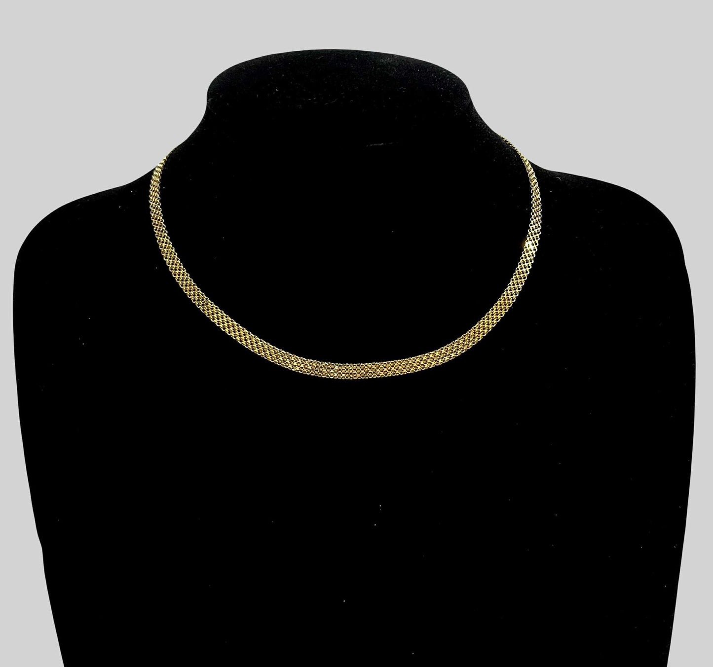 CM00075 N 18k Saudi Gold Necklace 16" 3.88g