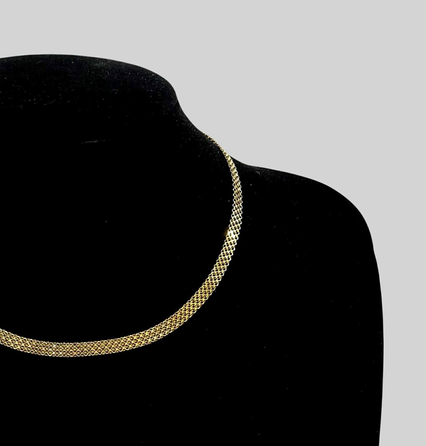 CM00075 N 18k Saudi Gold Necklace 16" 3.88g