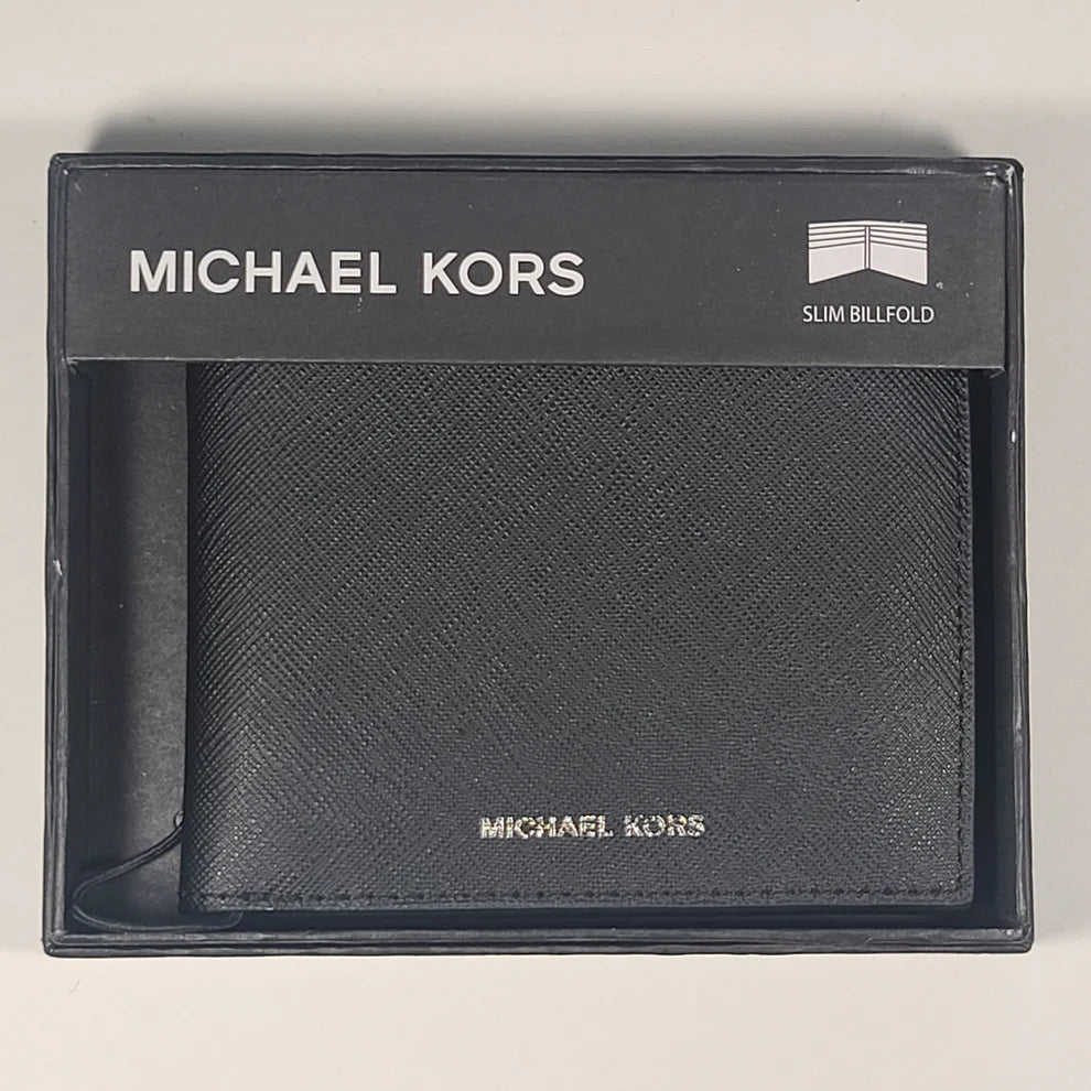 MK Bifold Wallet Black Plain