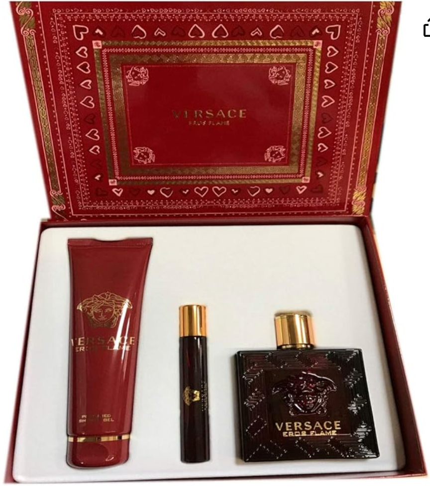 Versace Eros Flame EDP 100ml+10ml Decant+15ml Deodorant Set
