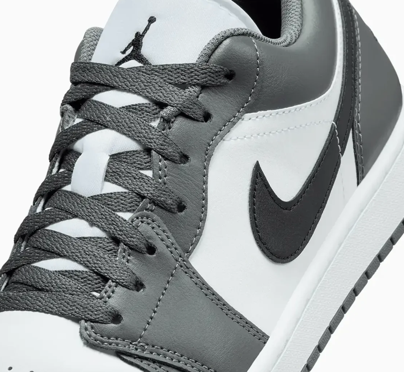 Air Jordan 1 Low (White/Grey) Size 10.5 Shoes