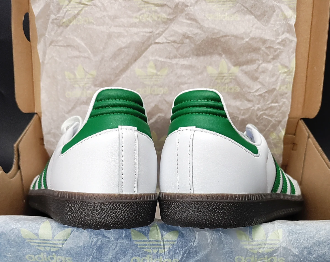 Adidas Samba (White/Green) Size 9 Shoes