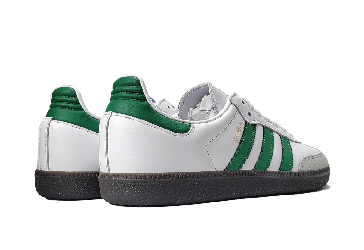 Adidas Samba (White/Green) Size 9 Shoes