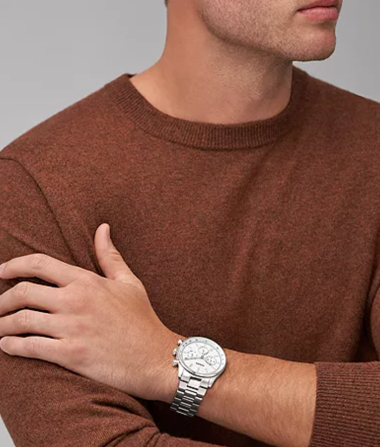 Fossil His and Hers Multifunction Two-Tone Stainless Steel Watch Set