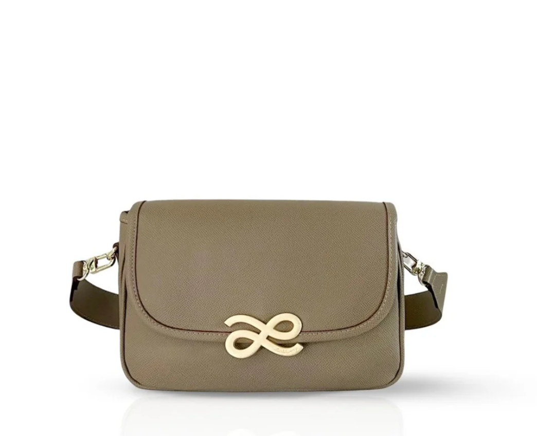 House of Little Bunny Traveller 24 Tan Taupe PU Bag