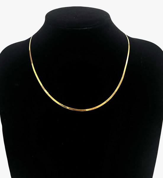 WG003646 N 18k Saudi Gold Necklace 18" 3.28g