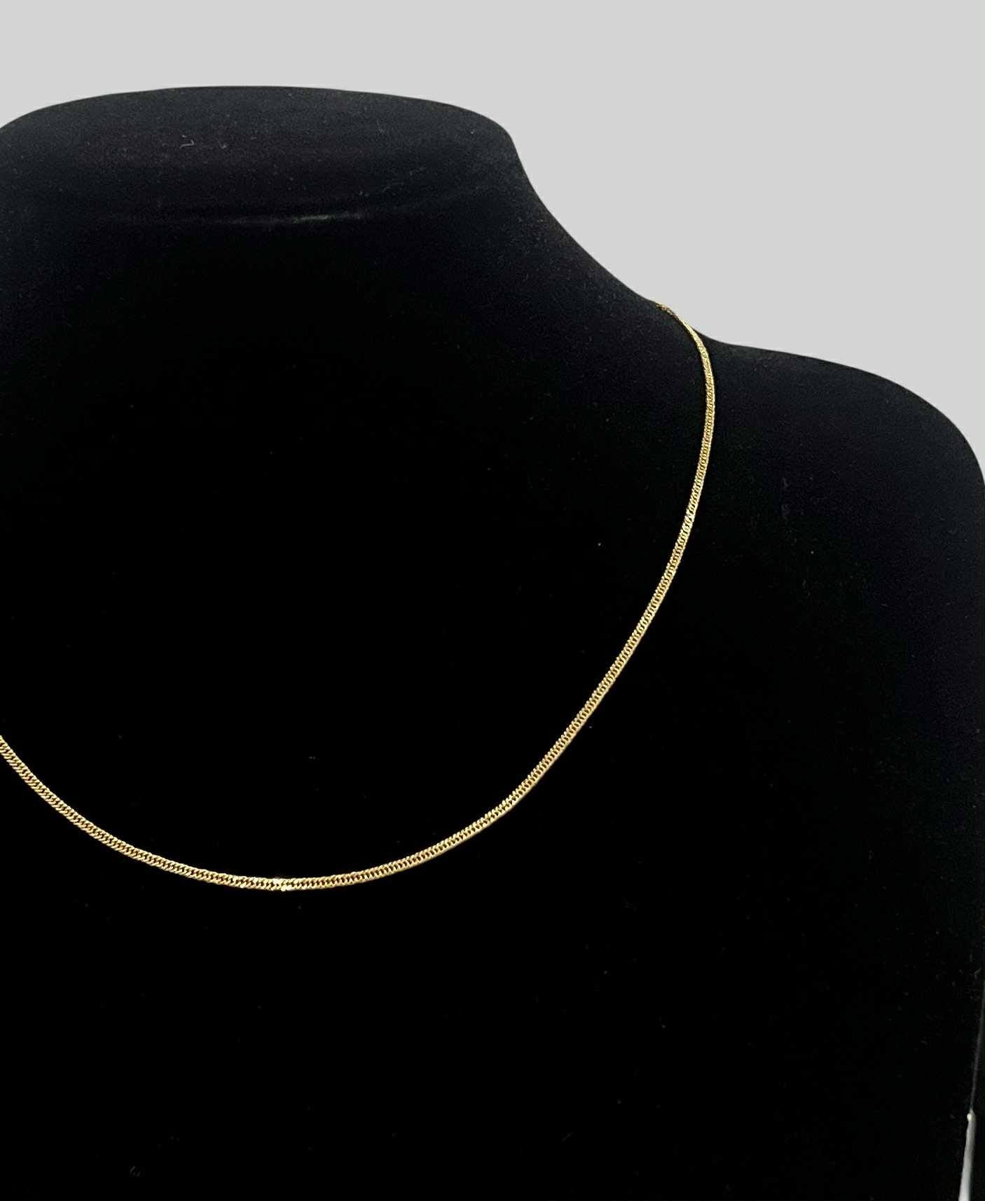 WG003704 N 18k Saudi Gold Necklace 24" 3.66g