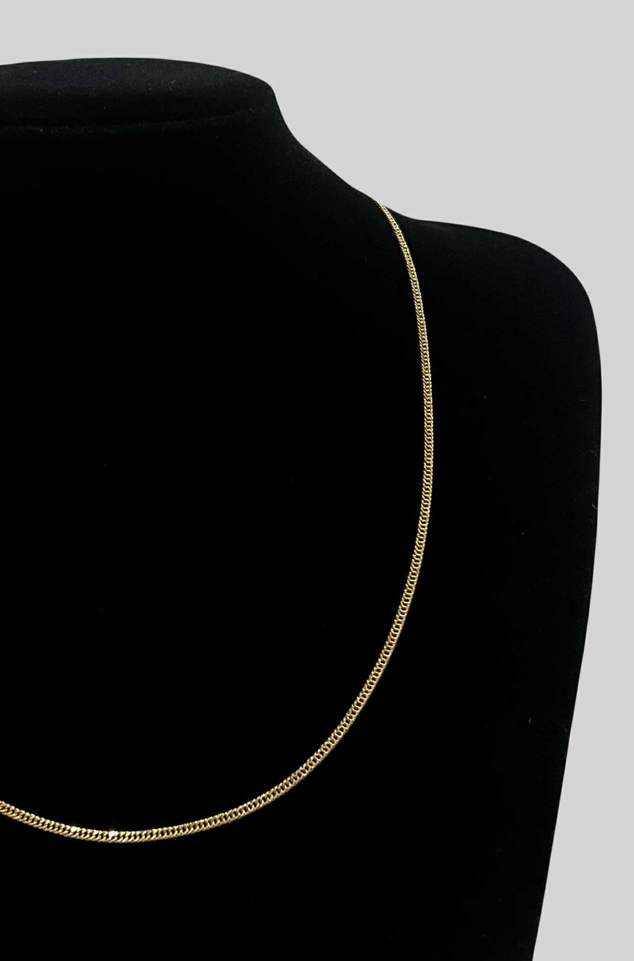 WG003745 N 18k Saudi Gold Necklace 22" 3.41g