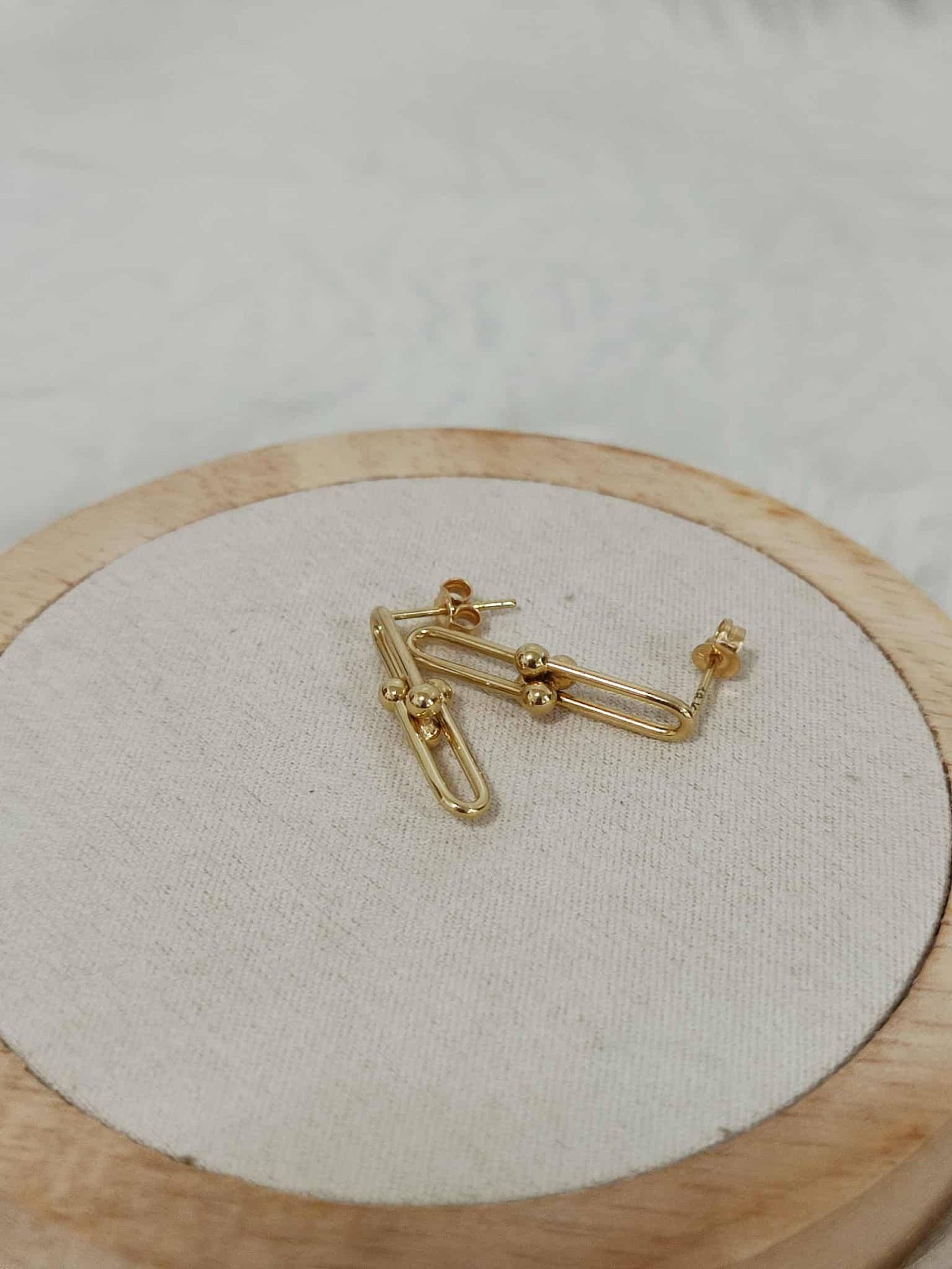 WG003803 Earrings 18k Saudi Gold 1.17g