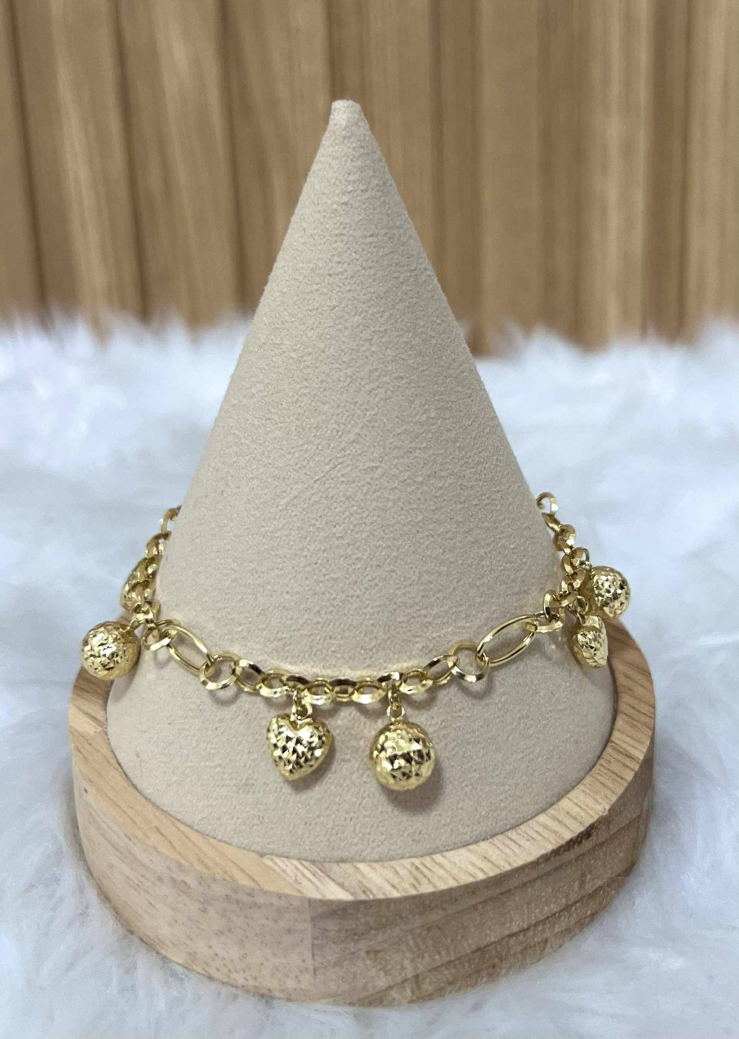 WG003856 Bracelet 18k Saudi Gold 7.5" 4.94g