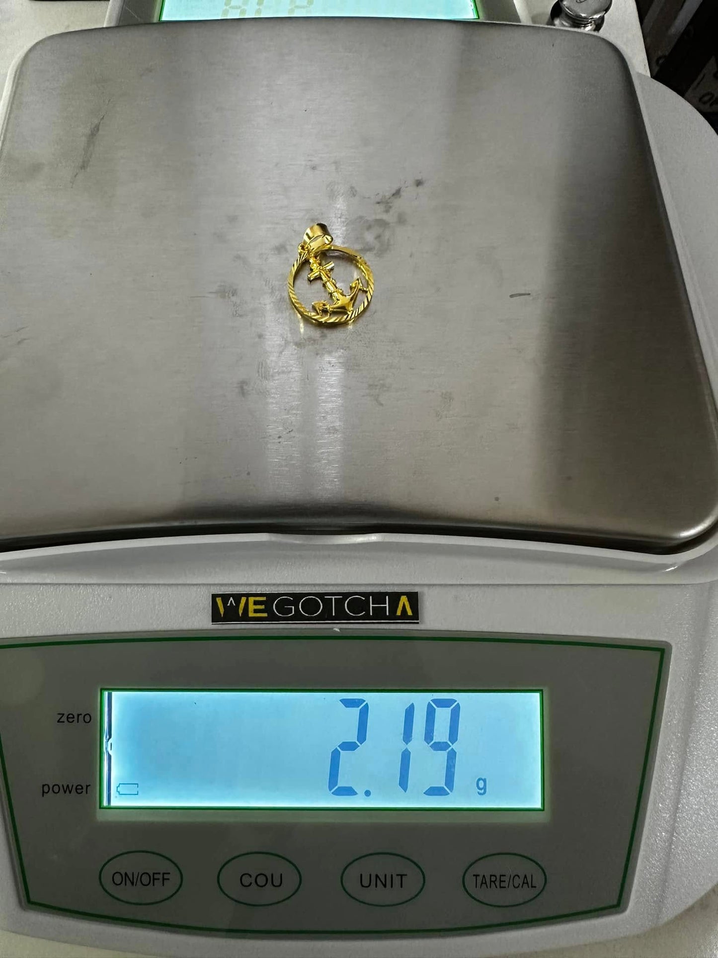 WG02353 P, 21k Saudi Gold Pendant β 2.19 grams