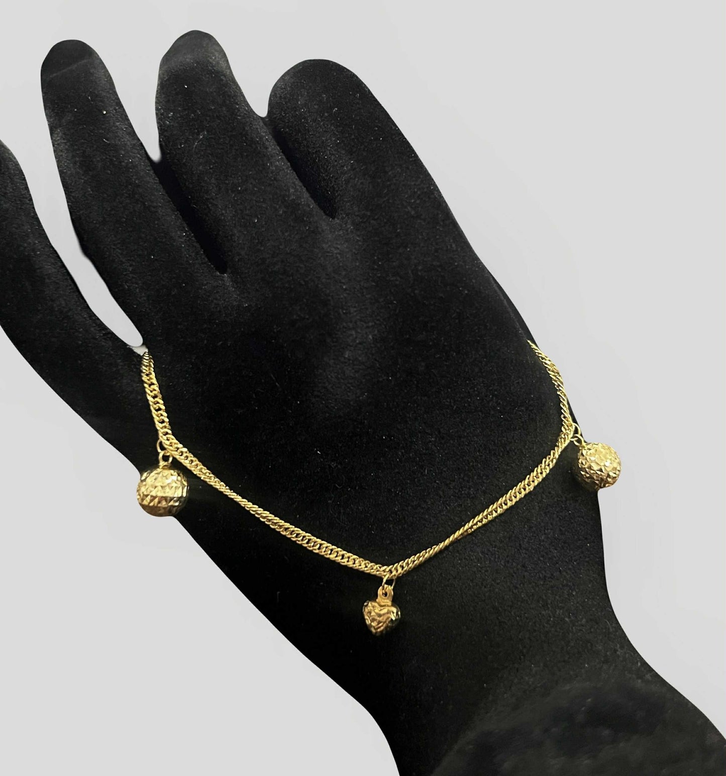 WG03568 B 18k Saudi Gold Bracelet 7.5" 2.97g