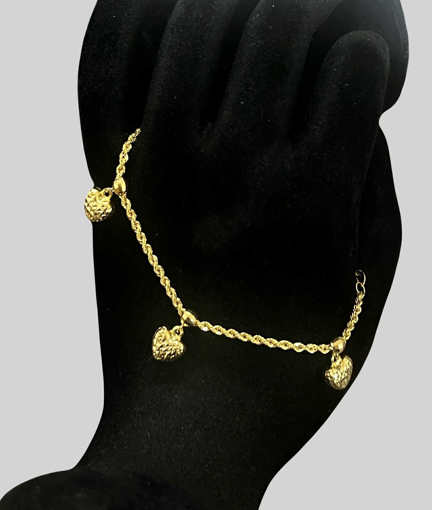 WG03569 B 18k Saudi Gold Bracelet 7" 3.48g