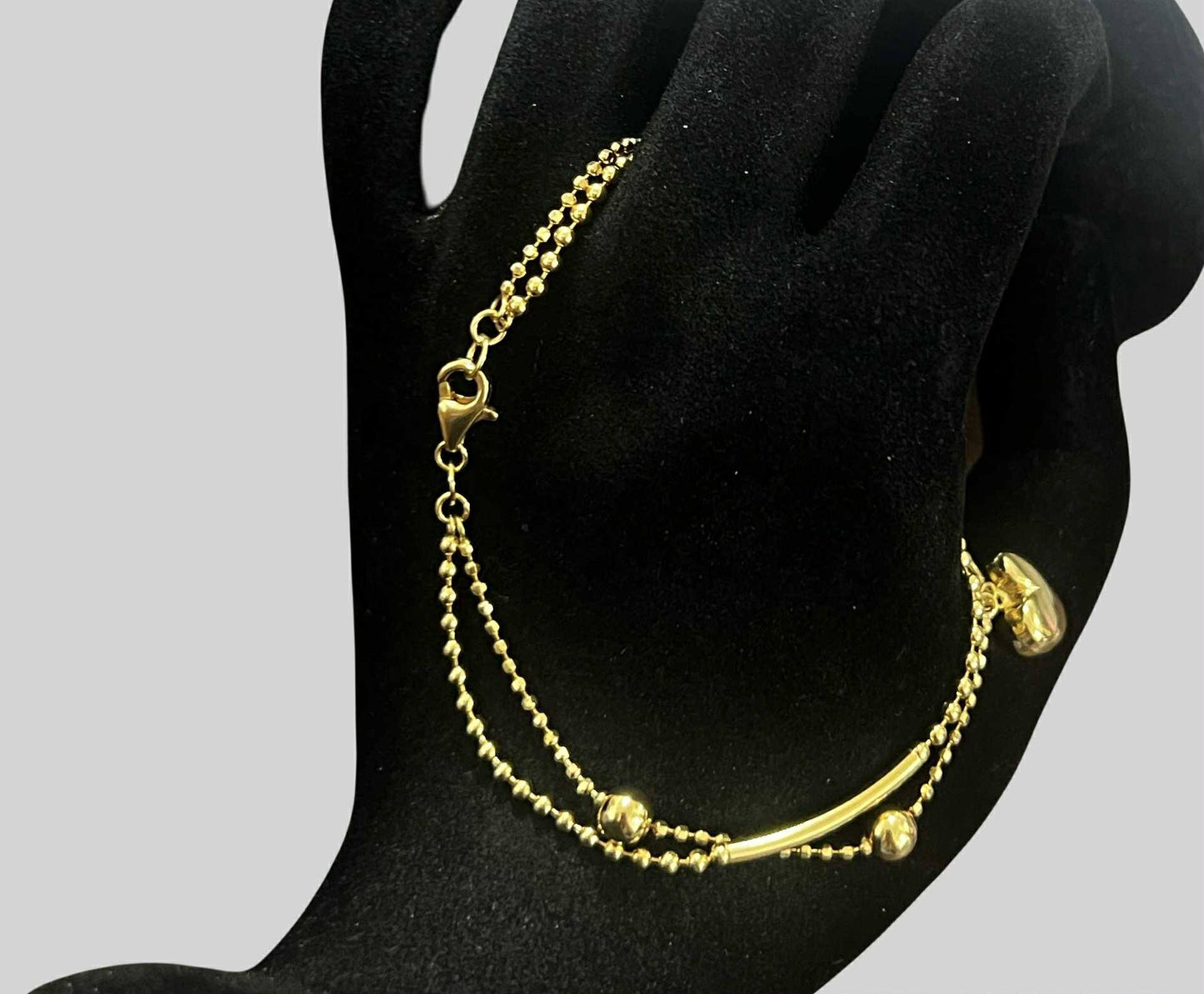 WG03572 B 18k Saudi Gold Bracelet 7.5" 7.13g