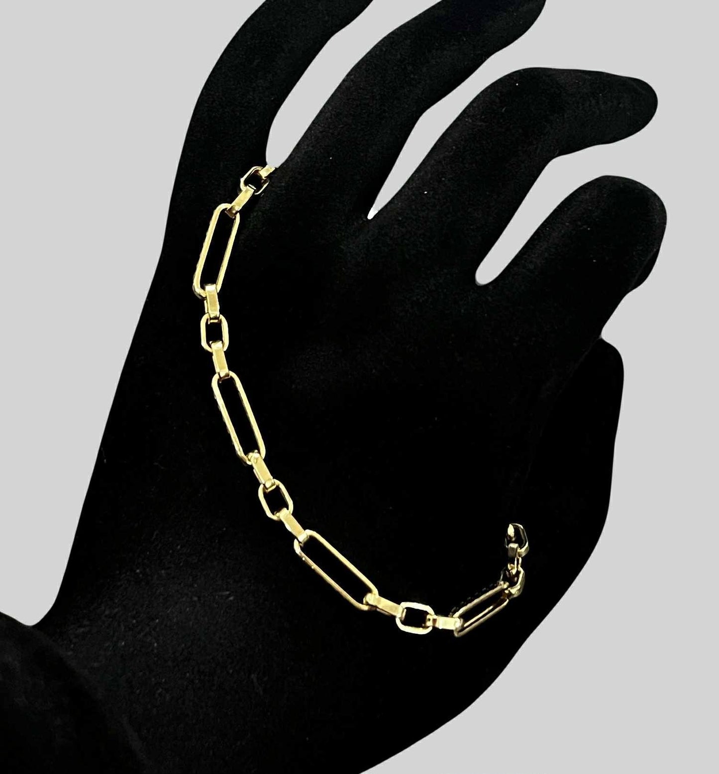 WG03573 B 18k Saudi Gold Bracelet 7.5" 4.25g