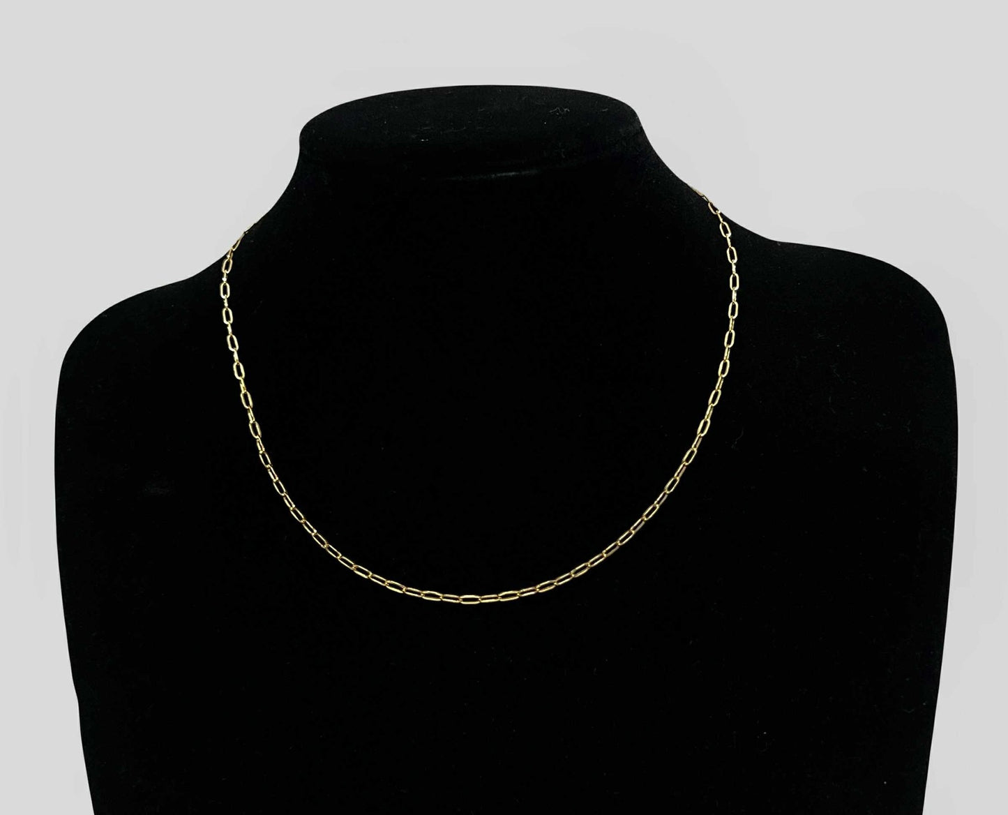 WG03794 N 18k Saudi Gold Necklace 17.5" 2.13g