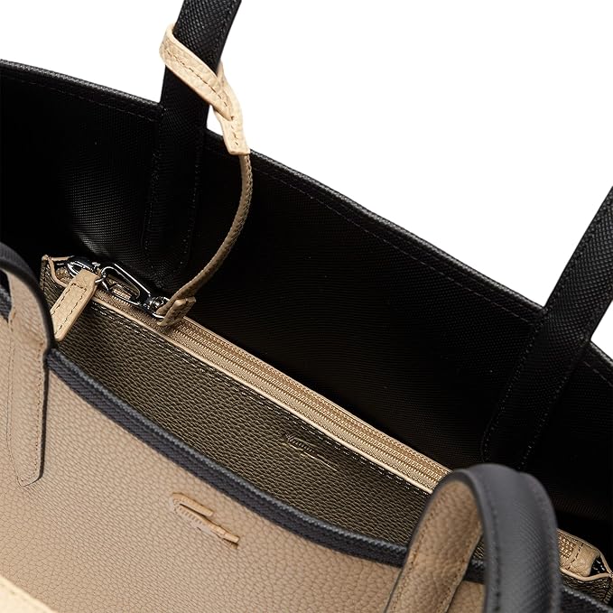 Lacoste Reversible Tote with Pouch Black/Beige