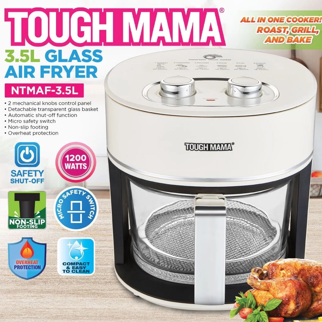 Tough Mama 3.5L Glass Air Fryer