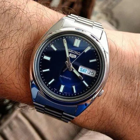 Seiko 5 Blue Dial Stainless Steel SNXS77 Automatic Men's Watch SNXS77K1