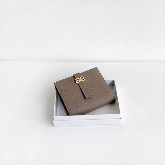 House of Little Bunny TIMELESSNESS SHORT WALLET EPSOM TAN TAUPE
