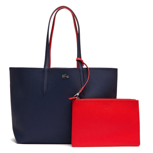 Lacoste Reversible Tote with Pouch Blue/Red