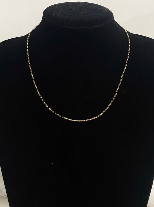WG003695 18k Saudi Gold Necklace - 18" 1.32g