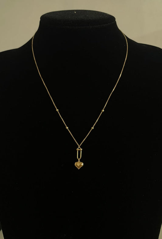 WG003674 18k Saudi Gold Necklace 17.5-19" 1.32g