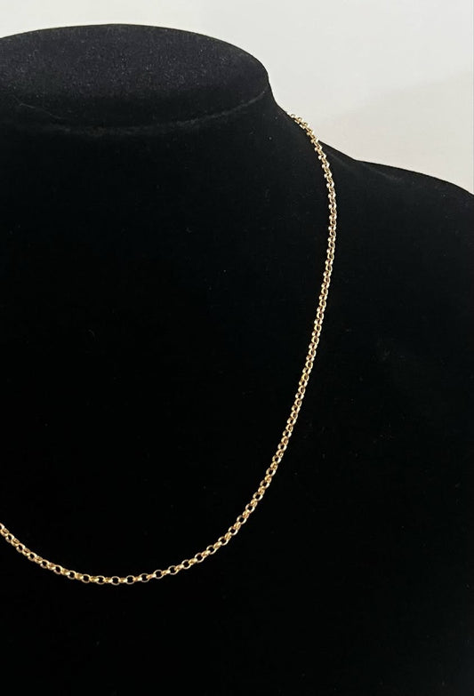 WG003694 18k Saudi Gold Necklace - 18" 1.95g