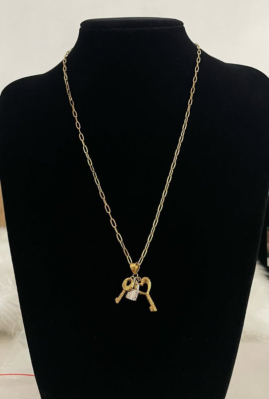 WG003653 18k Saudi Gold Necklace 22" 5.24g