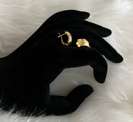 WG003650 18k Saudi Gold Earrings - 1.80g